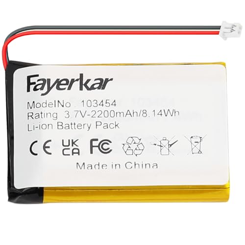Fayerkar Batteria Al Litio Polimero 3,7V 2000Mah 103454 Batteria Al Litio Ricaricabile Con Connettore Jst Confermare La Polarità Dell'Attrezzatura E D