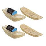 Luxshiny Modelo de Barco Miniatura Ulong Diseño Realista, Tamaño Pequeño, Material Duradero, Decoración Marinera para Hogar y Jardín, Set de 4 Piezas Colores Surtidos para Color Aleatorio