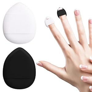 Sibba Sponzen Poeder Puff Vinger Houder Strap Mini Beauty Blender Gezicht Ogen Make-up Pads Voor Vloeibare Foundation Halloween Kostuum Festival Make Up Cosmetische Nat Droog Tool