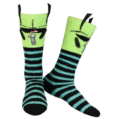 Chaussettes Gir Invader Zim longues pour pieds froids avec picots de sécurité