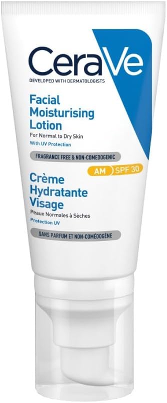 CeraVe AM Facial Moisturising Lotion Normal To Dry Skin 52ml With UV Protection And 3 Essential Ceramides