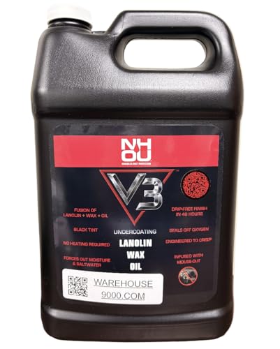 NH Oil V3 Black Lanolin/Wax/Oil Undercoating Fluid Gallon with Mouse-Out