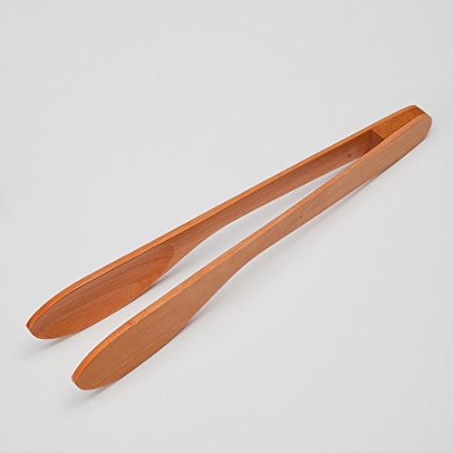 天然木製 ソリッド キッチンツール トング マホガニー Tongs