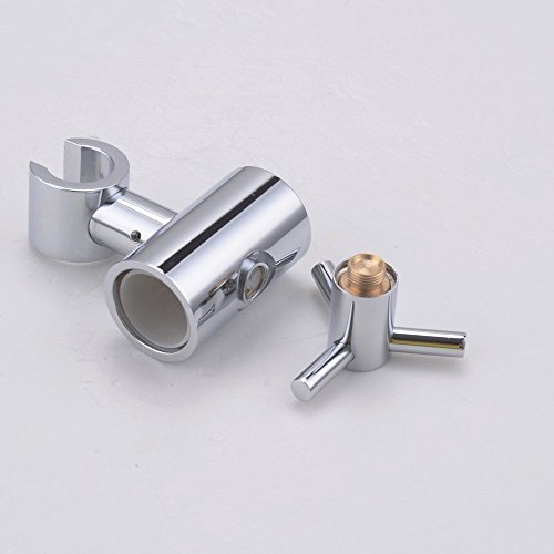 Weirun Bathroom Sus304 Stainless Steel Height/Angle Adjustable Shower Head Slide Bar With Brass Handheld Showerhead Bracket Holder,Polished Chrome #TOP5