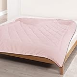 Delindo Lifestyle Bettdecke 135x200 cm, rosa, Leicht zu pflegen, Steppdecke Dream Colour, Sommer dünn leicht, Oeko-TEX Standard 100, Allergiker geeignet