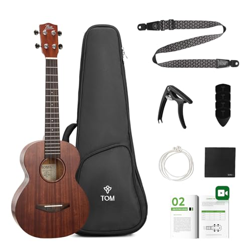Image of TOM 26 Inch Solid Mahogany Tenor Ukulele Beginner Kit