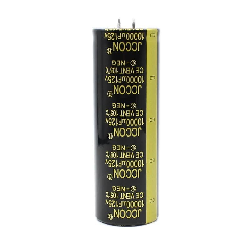 Condensateur electrolytique 125V 10000uF or et noir pour une stabilite audio maximale