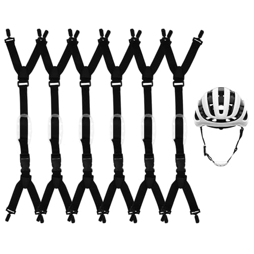 Veemoon 6pcs Helmet Chin Strap Replacement, Universal Hard Hat Chin Straps for Hard Hats Hockey Cycling Helmet (Random Color)
