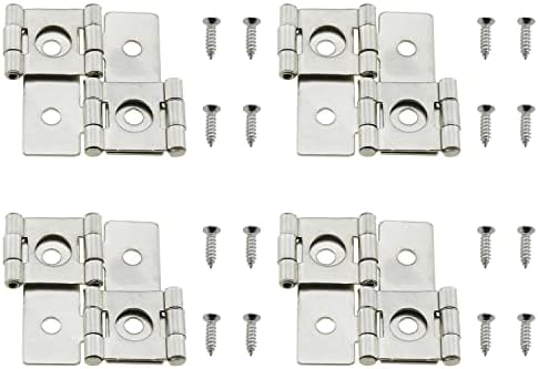 4-Pack 360 Degree Screen Hinges - 46x43mm Double Acting Folding Hinges With Screws