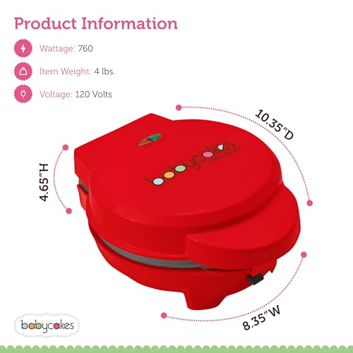 Babycakes 3-in-1 Removable Plate Treat Maker - Baking Gadgets for Cake Pops, Cupcakes & Donuts - Mini Kitchen Appliance & Baking Tool - Gift for Bakers - Includes Non-Stick Baking Plates