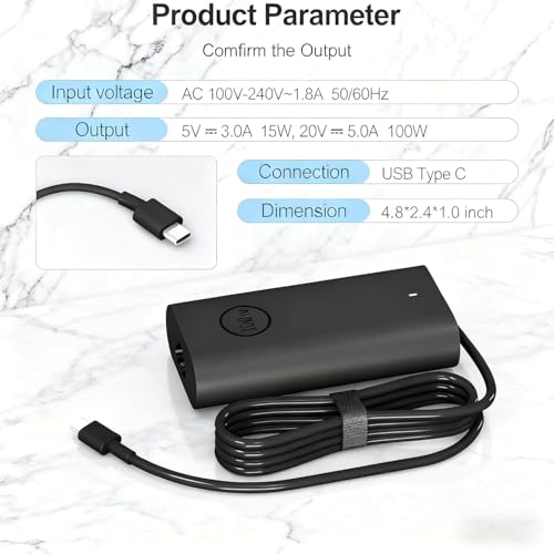 Cargador USB C 100W alta potencia conector Tipo C reversible portátil 4