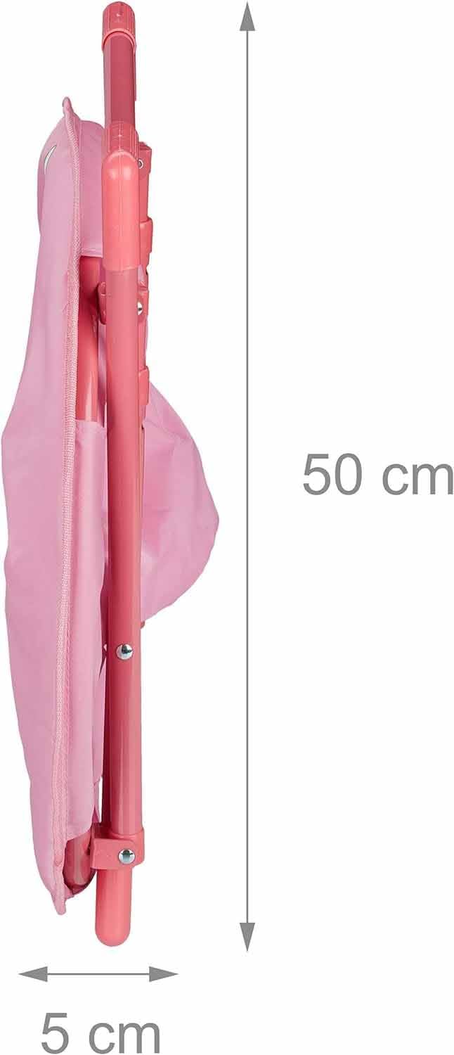 SKOFRI Kids Folding Chair (Pink) | Sturdy Metal | Ideal for Picnics | Study Chair | Lightweight | Ultra-Soft Cushion | Long-Lasting Shape | Foldable Chair for Baby Boy and Girl Cow Design 1
