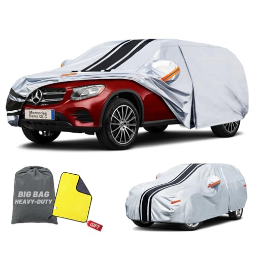 Image of SUV Car Cover Custom Fit for Mercedes Benz GLC 300 350e (2016-2026) | Waterproof All Weather for Automobiles Full Exterior Cover Rain Sun Snow UV Protector