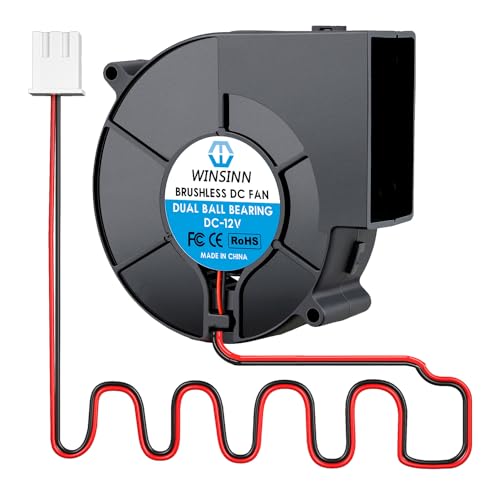 WINSINN DC 97mm Blower Fan 12V 9733 Dual Ball Bearing Brushless Cooling Turbine Turbo 97x33mm 2PIN