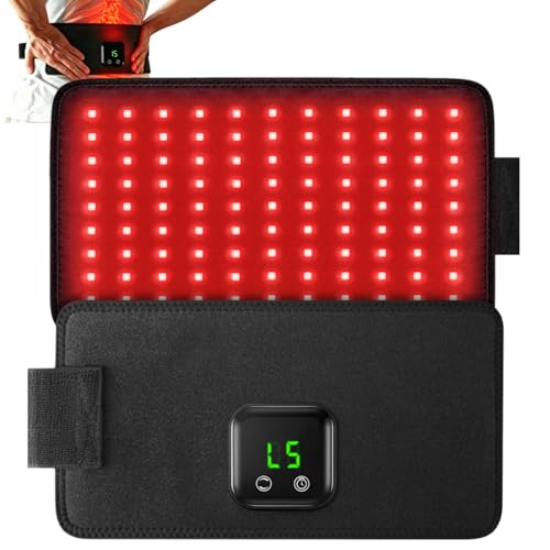 Red Light Therapy Pad for Body: Cordless Rechargeable Infrared Light Therapy for Back Waist Knee Hand Shoulder Relief 660nm 850nm Red Light Therapy Wrap Belt Gift for Dad/Mom