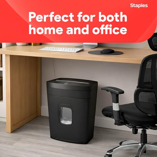 Staples 12-Sheet Micro-Cut Paper Shredder, High-Security, Shreds Credit Cards, for Home & Office, Anti-Jam, Black by STAPLES - Image 7