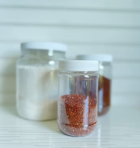 Clearview Containers | Airtight Pantry Containers For Arts & Crafts, Peanut Butter, Honey, Jams Flour, Sugar, Diy Slime, Coffee (12 Ounce Jar, 6 Pack) #TOP5