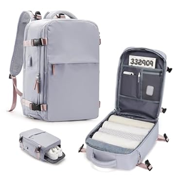 Mochila de viagem grande feminina, bagagem de mão, mochila impermeável para fazer trilha e esportes ao ar livre, mochila escolar