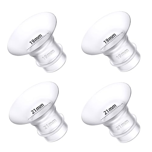 Image of Flange Inserts 19mm 21mm for Medela,Spectra 24mm Shields/Flanges,Compatible with TSRETE,CPPSLEE,Momcozy S9/S9Pro/S12/S12Pro Wearable Breast Pump,Reduce 24mm Nipple Tunnel Down to 4pcs
