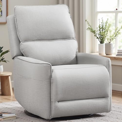Korser Recliner Chair 360 Swivel Rocker Recliner Chairs for Adults, Small Recliners for Small...