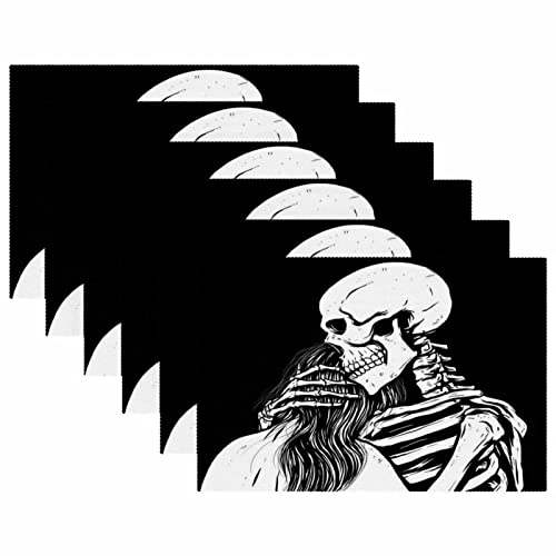Set de table lavable Skeleton Hug pour des repas conviviaux - 6