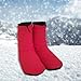 kowaku Winter Booties Warm Footwear Sleeping Sock Thermal Slippers for Men Women for Backpacking Sleeping Bag Tent, Red L