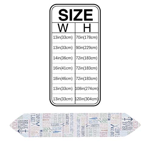Colorsum Linen Burlap Table Runner Dresser Scarves Lake Life Anchor Lighthouse With Sailboat And Letter Home Dining Table Decor Table Runner Mat For Farmhouse, Wedding, Party, Bbq- 13 X 90 Inch #TOP4