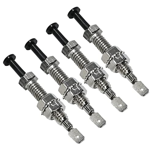 EATAKWARD - EATAKWARD Adjustable Door Pin Switch, Heavy Duty Door Pin Switch, Universal Bonnet Light Hood Screw for Car Truck Bonnet Alarm Light Hood Trunk Momentary Switch K-025-I (4)