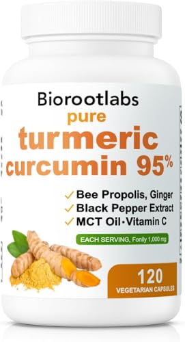 Biorootlabs Turmeric Curcumin Supplement 1000mg Biorootlabs Pure Turmeric Curcumin 95 6-in-1 Turmeric Curcumin Curcumin Capsules(1)