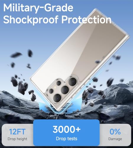 Image of ClearPC Clear Hard PC Case for Samsung Galaxy S24 Ultra, Anti-Yellow Transparent Back Cover, Anti-Scratch, Raised Camera Protection Shockproof Wireless Charging Compatible NonYellowing (Clear)