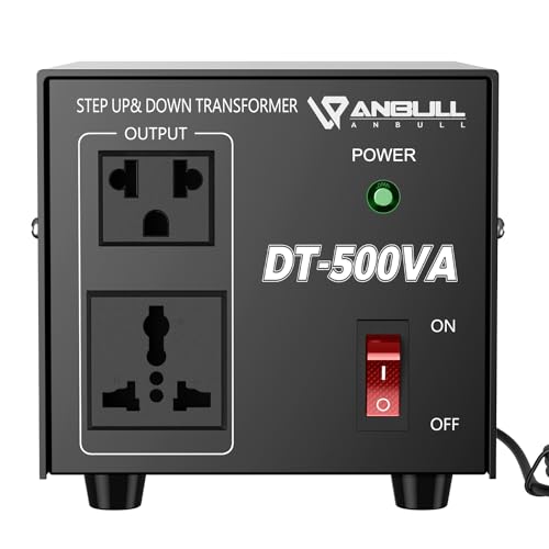 Anbull Voltage Converter 500W Voltage Transformer, Step Up Down 110v 220v, 220 to 110 Voltage Converter Heavy Duty Step Up & Down 50-60Hz