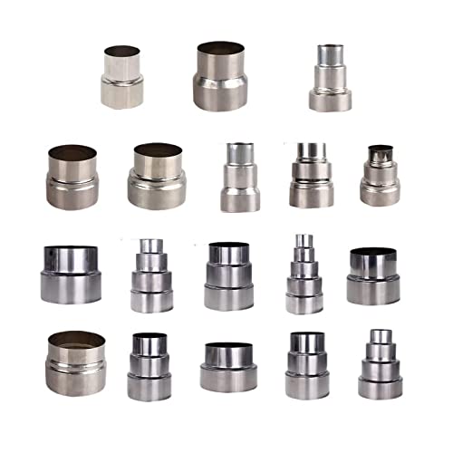 RERTOARY Redutor de tubos de fogão de aço inoxidável, conector redutor de revestimento de combustão,