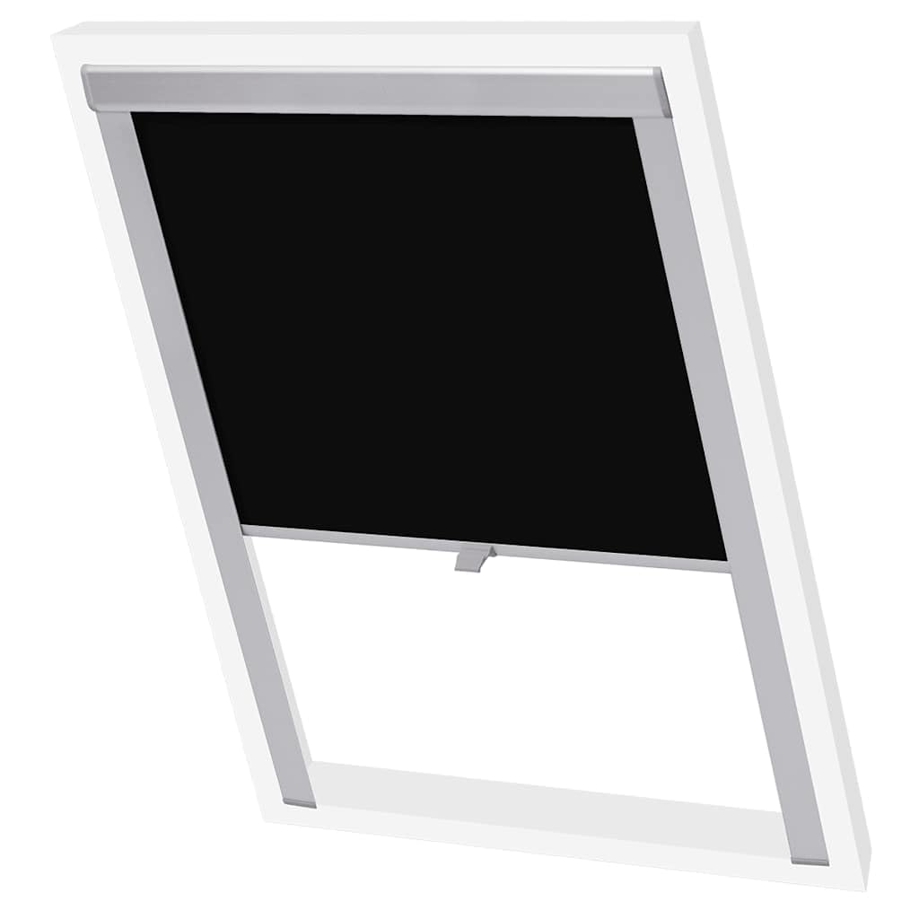 Roleta zaciemniająca do okien dachowych, poliester z aluminiową ramą, 396 x 773 mm, nieprzejrzysta, odporna na wysokie temperatury, ochrona przed oślepieniem, łatwy montaż do sypialni, salonu