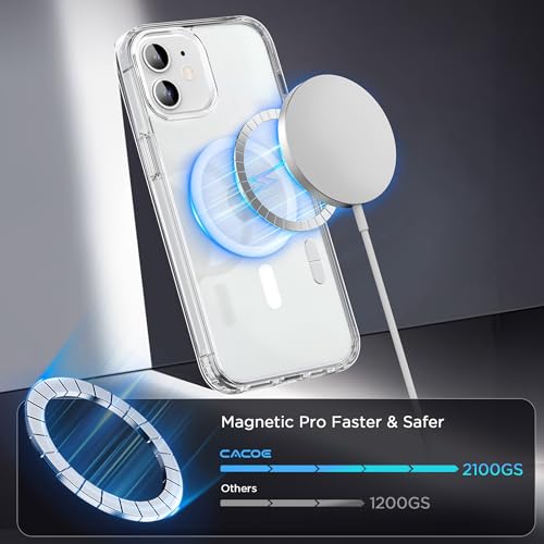 Image of CACOE Magnetic Case for iPhone 12 & iPhone 12 Pro 6.1 inch, Clear