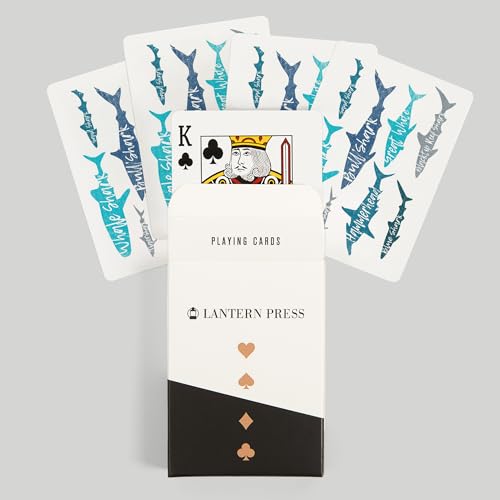 Lantern Press naipes póker tiburones 52 cartas adulto miniatura 6