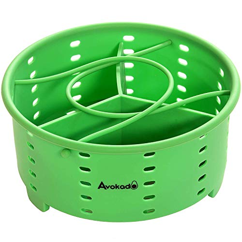 Avokado's Stackable Silicone Steamer Basket Compatible 6Qt Instant Pot with an Insert Divider