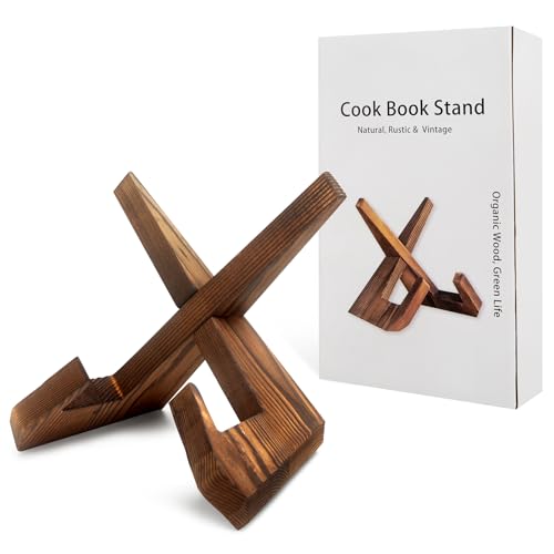 Wooden Cookbook Holder, Kitchen Cookbook Holder, Wooden Book Holder, Recipe Holder for Kitchen Book Stand, Book Holder