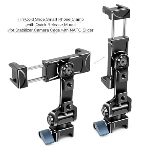 Support de fixation triple griffe pour smartphone anti-vibration en métal - 3