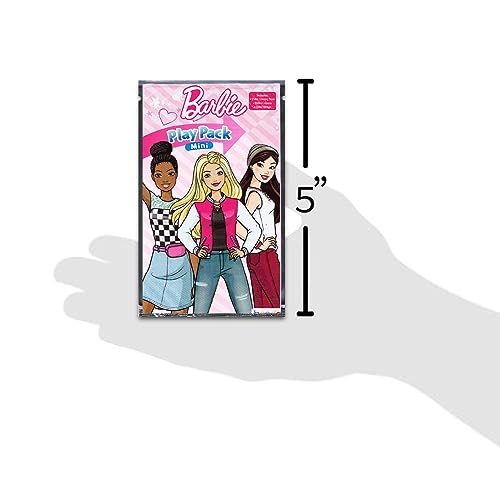 12 Piece Barbie Mini Party Favor Set - Package of 12 Barbie Play Packs, Mini Colouring Books, Stickers and Gift Bags (BBarbie Birthday Party Supplies, Decorations)