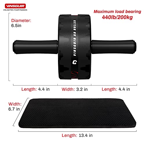 Vinsguir – Rolo AB para treino abdominal, rodinhas AB, equipamento de exercícios para treino básico,