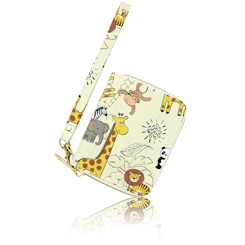 Image of Girls Wallet for Kids, Kids Wallet for Girls 6-8 8-10 10-12, Small Cute Zoo Leather Toddler Purse with Wristlet and Coin Pocket, Christmas Stocking Stuffers Birthday Gift for Teen Girls
