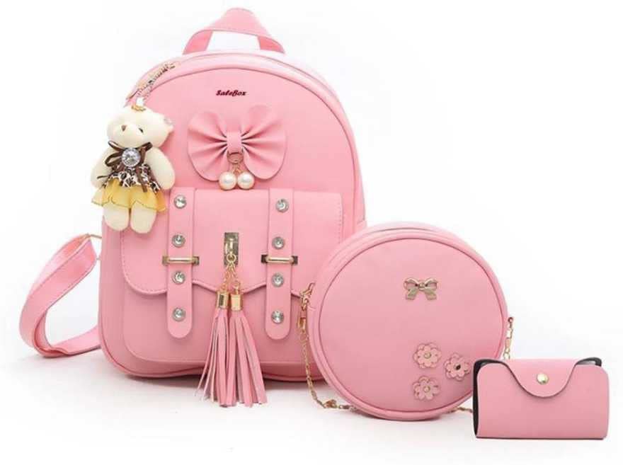 AshcrafZee Cute Mini Backpack Sling & Pouch Set for women (Pink) (B0CBBVWBVW) Amazon Price History, Amazon Price Tracker