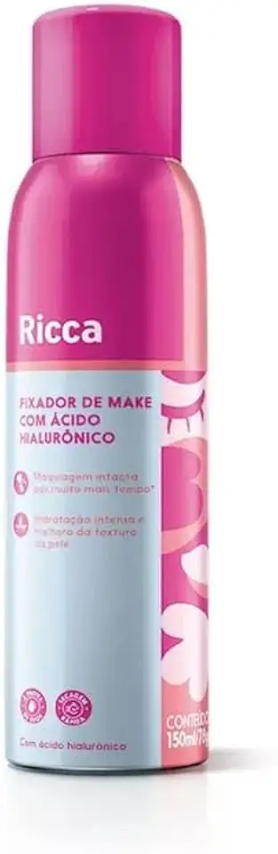 FIXADOR DE MAKE COM ÁCIDO HIALURÔNICO 150ML RICCA