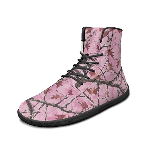 Image of Fashion Print Womens Mens High Top Barefoot Sneakers Flat Shoes