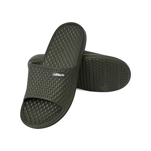 Image of FUNKYMONKEY Men's Shower Slides - Non Slip Quick Drying Sandals for Men - Lightweight Pool Beach Bathroom Slippers Indoor Outdoor