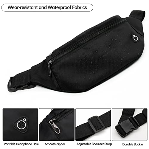 Long Keeper Waist Fanny Pack for Women Men Waterproof Bum Bag Dog Walking Running Hiking Waist Packs with Adjustable Belt for Sport Travel Outdoor - Image 4
