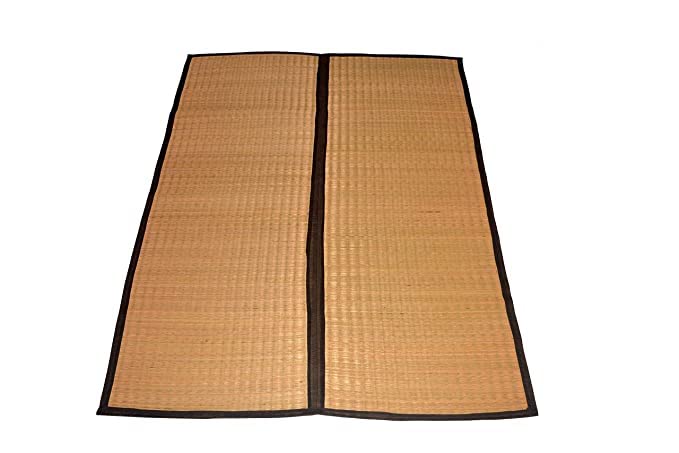 GROWTH-G Chatai Mat, Madurkathi Mat/Korai Mat/Straw Mat/Rivergrass Mat/Seagrass Mat Portable Eco-Friendly Natural Handmade Mat for Meditation/Picnic/Beach/Yoga (48" W x 65" L) Black 2 Fold (B0BFWJT7LV) Amazon Price History, Amazon Price Tracker