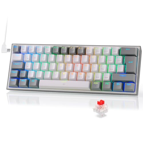 Redragon K617 Fizz 60% Gaming Tastatur QWERTZ Kabelgebunden RGB 62 Tasten