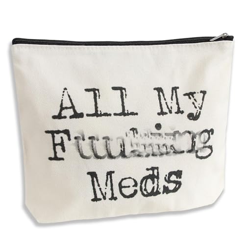 Funny Letter Print Travel Medicine Bags Makeup Bag,Nurse Practitioner Gifts for Women,Med Bag For Girl