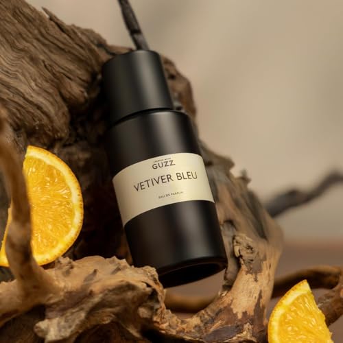 Image of Guzz Vetiver Bleu Eau De Parfum for Men | Aromatic Spicy Perfume with Bergamot & Pepper | Bold Fresh Fragrance | 50 ML